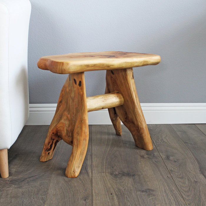 August Grove® Kinloch Solid Wood Accent Stool & Reviews Wayfair